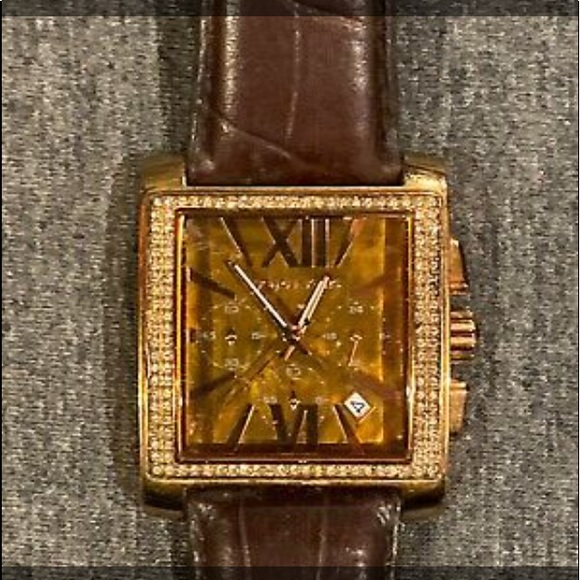 Michael Kors Rhinestone Luminous Chronograph Watch - Picture 2 of 5